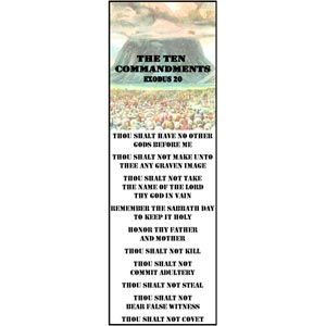 Ten Commandments Bookmark