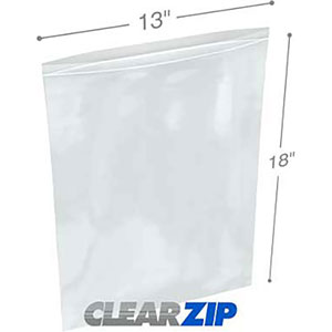 ClearZip Lock Bags 13 x 18