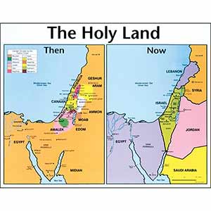 The Holy Land Then and Now Wall Chart