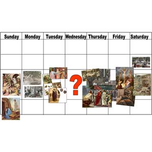 Last Week of Jesus' Life Calendar