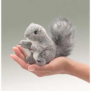 Gray Squirrel Finger Puppet