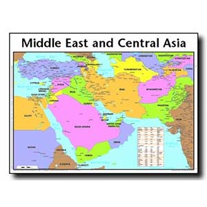 Middle East Central Asia Wall Chart