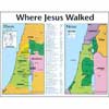 Where Jesus Walked: Then and Now wall chart Laminated